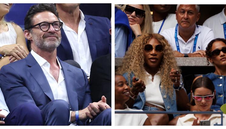 Серена Уилямс Хю Джакман - Серена и Хю Джакман подпалиха US Open