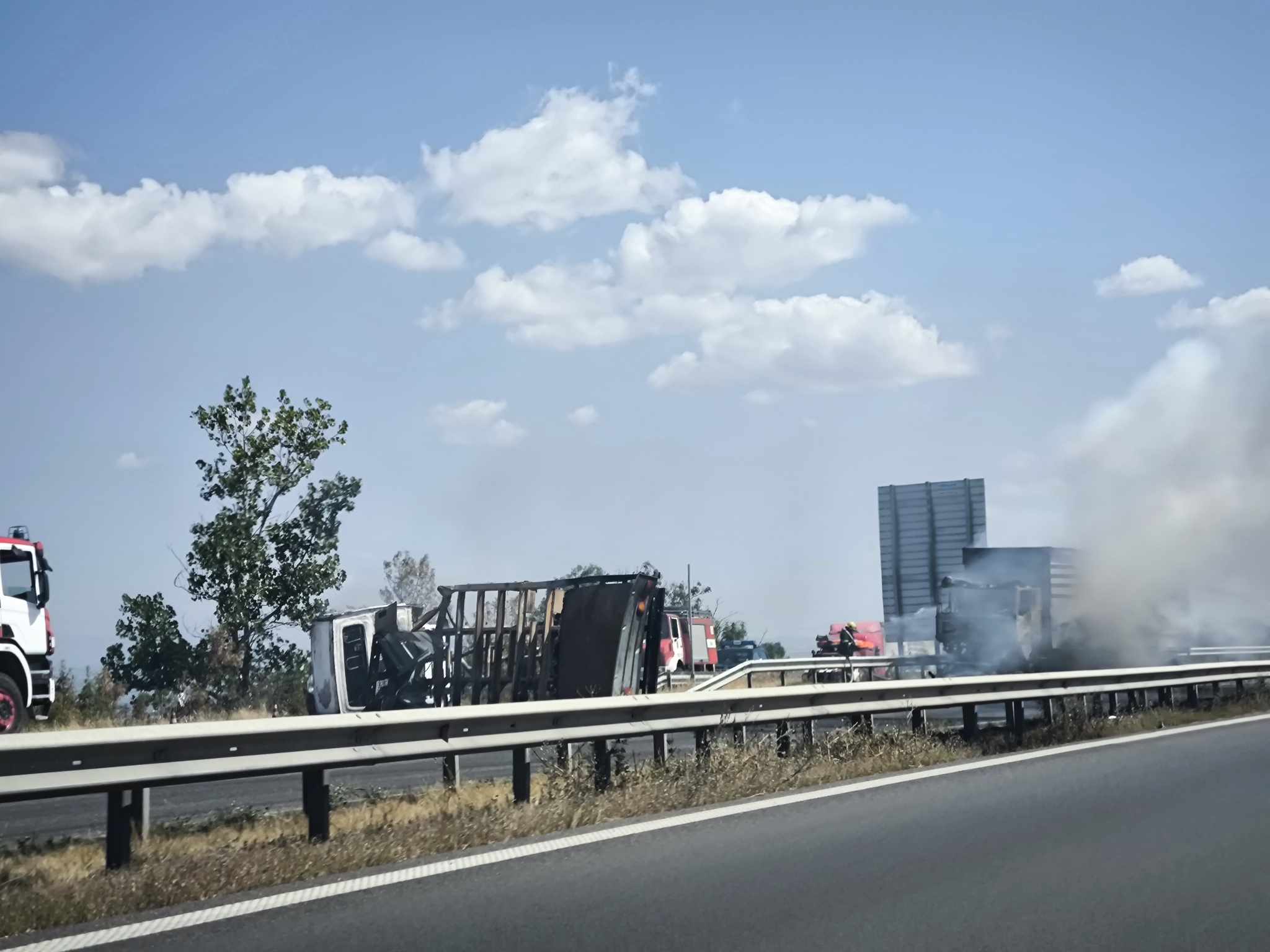 изгорял ТИР Тракия