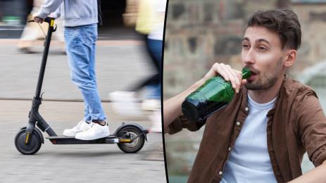 пиян тротинетка