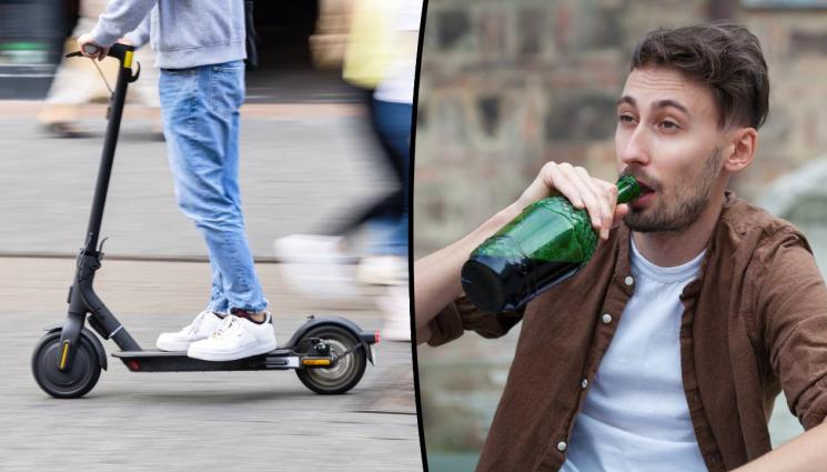 пиян тротинетка - Хванаха пиян тротинеткаджия с 3 промила алкохол!