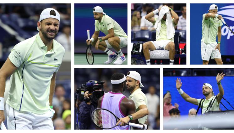 Григор Димитор Ю Ес Оупън - Контузията от „Уимбълдън” сломи Гришо и на Ю Ес Оупън