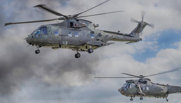 хеликоптер Мерлин - Хеликоптер на Кралския флот се разби в Ламанша