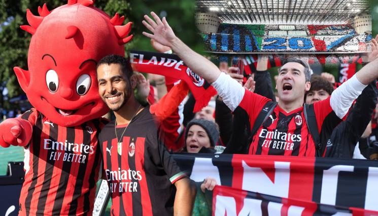 Милано дерби Интер Милан - Като топъл хляб: С дяволски апетит за дерби впечатлиха тифозите на Милан
