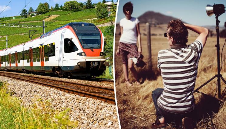 влак фотосесия - БРУТАЛНО: Високоскоростен влак отнесе моделка по време на фотосесия! (ВИДЕО)