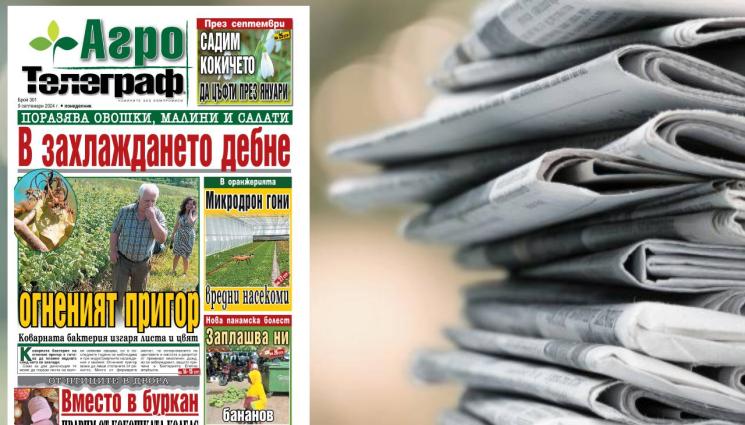 Агро Телеграф - Ето какво ще откриете в новия брой на безплатното приложение на вестник 