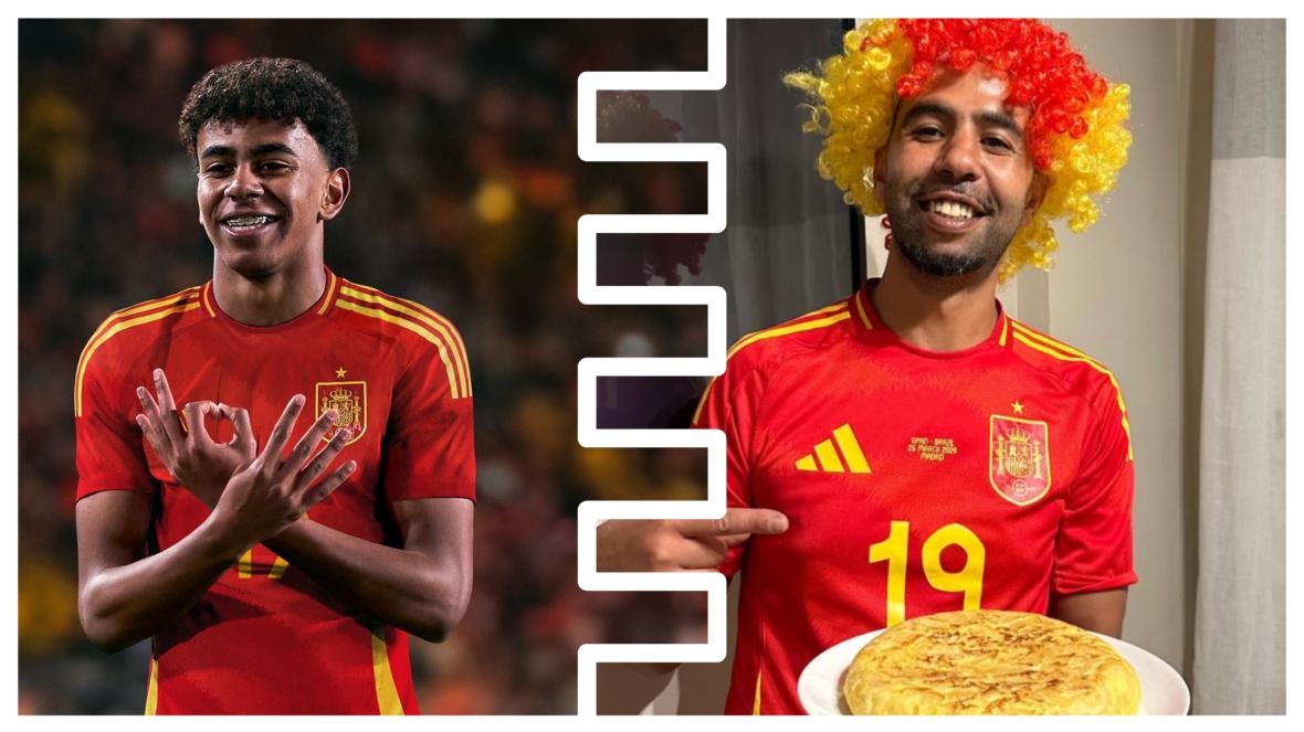 Ламин Ямал и баща му Мунир