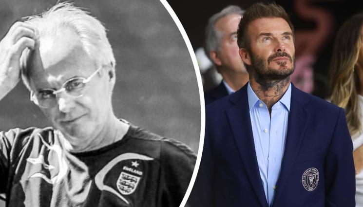 Бекъм - Бекъм кацна с частен самолет в Швеция за погребението на Ериксон