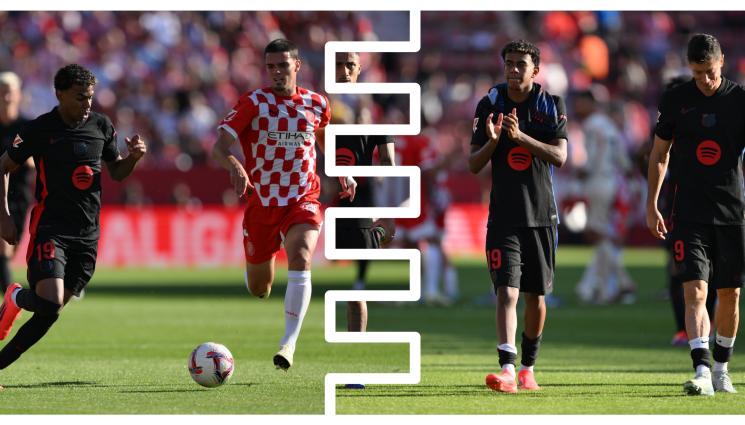 Барселона - Барса мина с лекота през Жирона в мач с 5 гола и червен картон