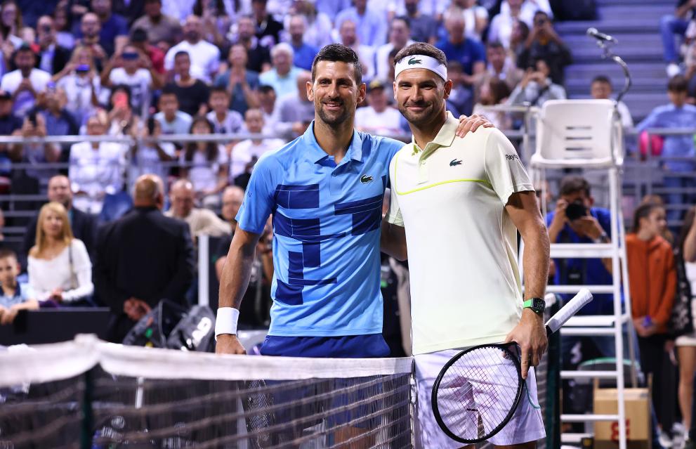 Най-добрият български тенисист Григор Димитров и рекордьорът с 24 титли