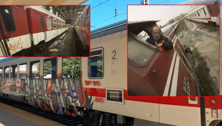 влак - ВАНДАЛЩИНА: Омазаха с графити 700 вагона!