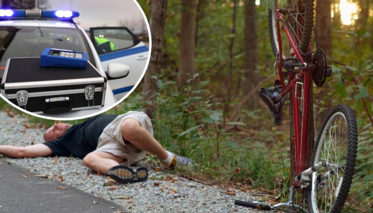 пиян велосипедист - НА ГРАДУС: Мъртвопияни велосипедисти се удариха