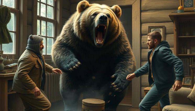мечка - НЕКАНЕН ГОСТ И ФАТАЛЕН КРАЙ: Огромна мечка разкъса до смърт баща и син в дома им!