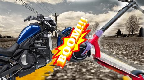 мотор и тротинетка