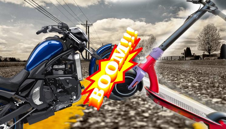 мотор и тротинетка - ПОМЛЯХА СЕ мотор и тротинетка, има пострадал, другият - избягал