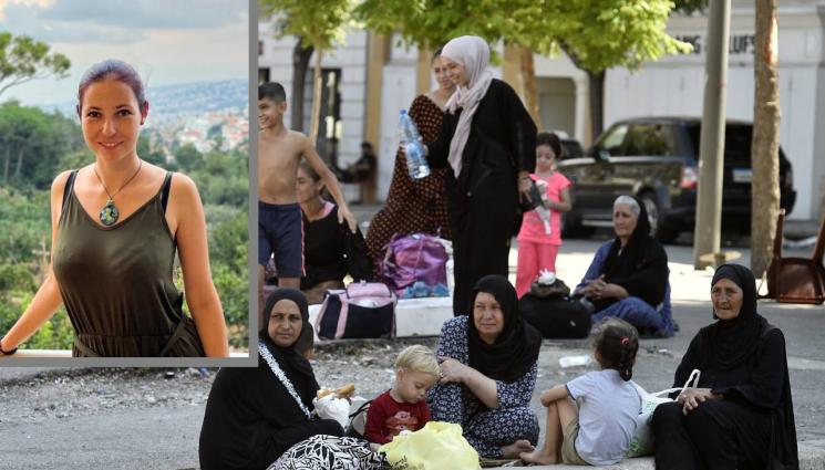 Милена Илиева - Пристигналата от Бейрут българка Милена Илиева пред