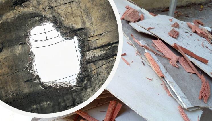 подлез таван дупка - КАМЪНИТЕ ПАДАТ, ПАДАТ ОТ НЕБЕТО: Рухна част от тавана на натоварен подлез!