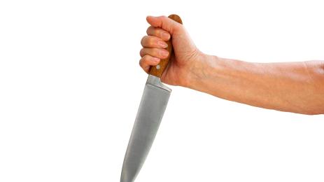 ръка жена нож