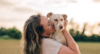 куче човек обич