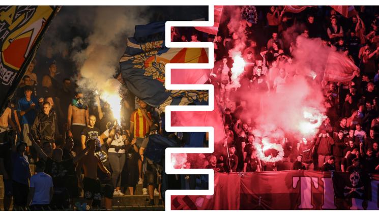Левски ЦСКА фенове - Дисципът отново одруса Левски и ЦСКА заради димки, бомбички и псувни
