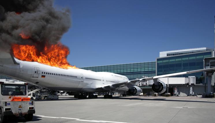 самолет пожар - КОШМАР В НЕБЕТО: Пламна пътнически самолет при кацане! (ВИДЕО)