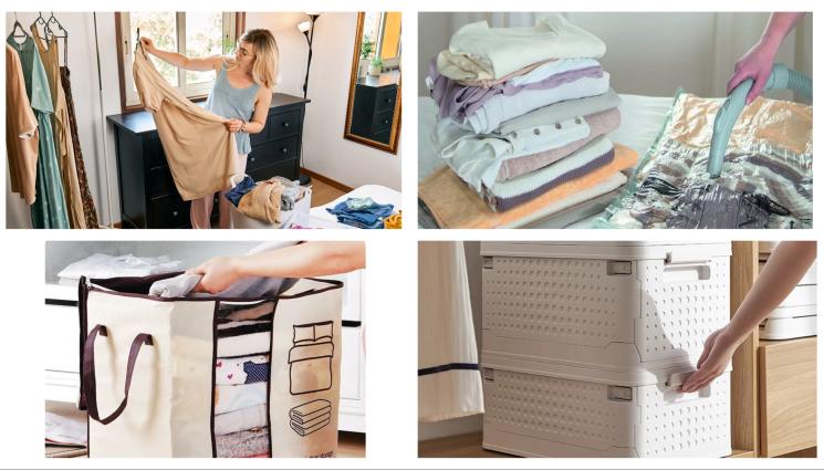 дрехи летни - Опаковаме летните дрехи във вакуумни торби с аромат на лавандула