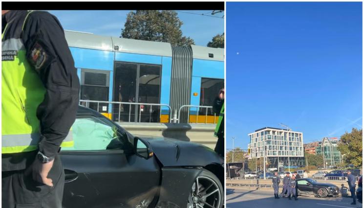 кола - ЛЕТЯ С КОЛАТА, С КОЛАТА ЛЕТЯ: Шофьор се натресе в мантинела! (СНИМКИ)