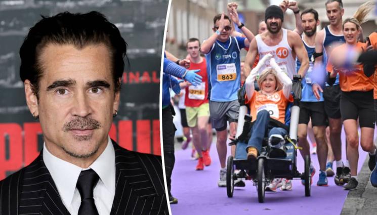 Колин Фарел - РЕСПЕКТ: Колин Фарел пробяга маратон, бутайки приятелка в инвалидна количка!