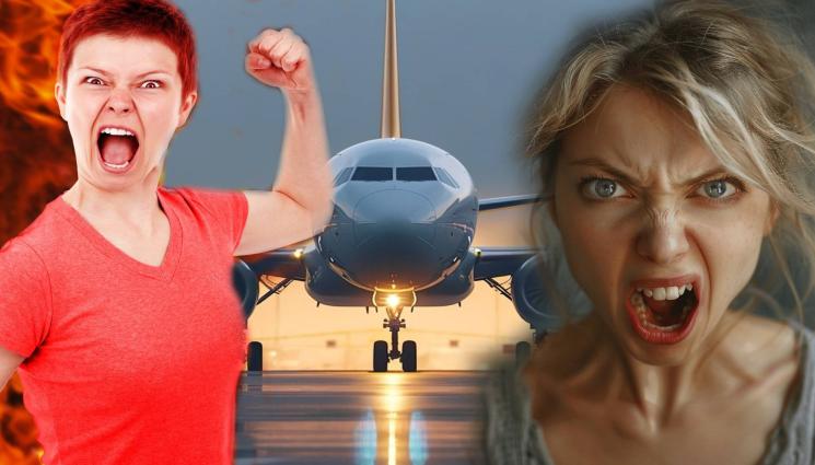 самолет кавга - ЕКШЪН НА ЕВРОПЕЙСКО ЛЕТИЩЕ: Две разюздани американки 