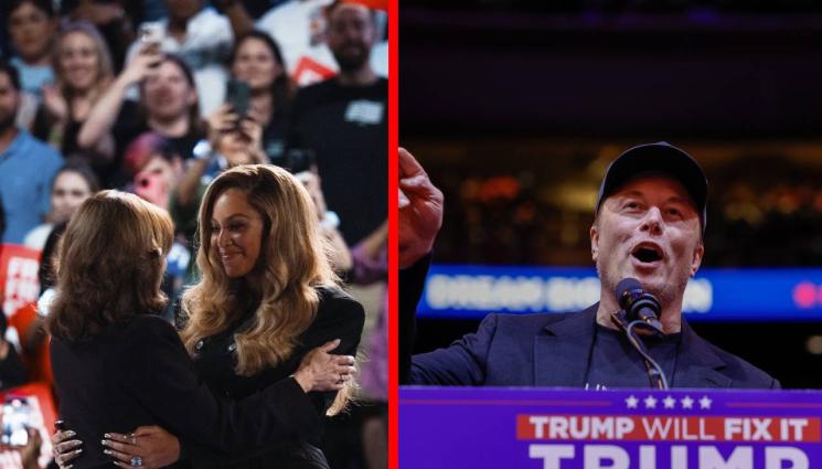 мъск бионсе - ЗНАМЕНИТОСТИ В АТАКА: Тръмп и Харис разделиха известните!