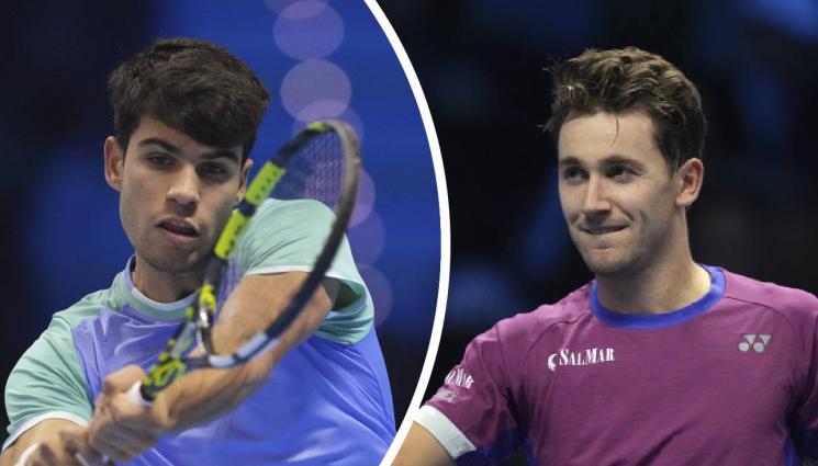 тенис - Каспер Рууд взе скалпа на Алкарас в първия мач от финалите в Торино