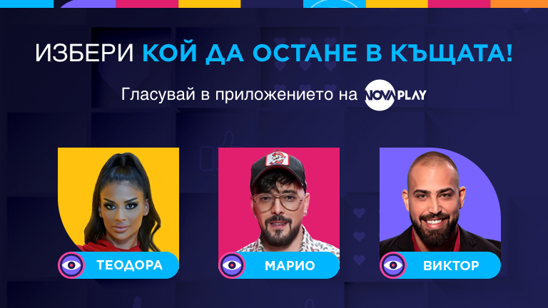 Теодора, Виктор и Марио са номинираните в Big Brother тази седмица ...