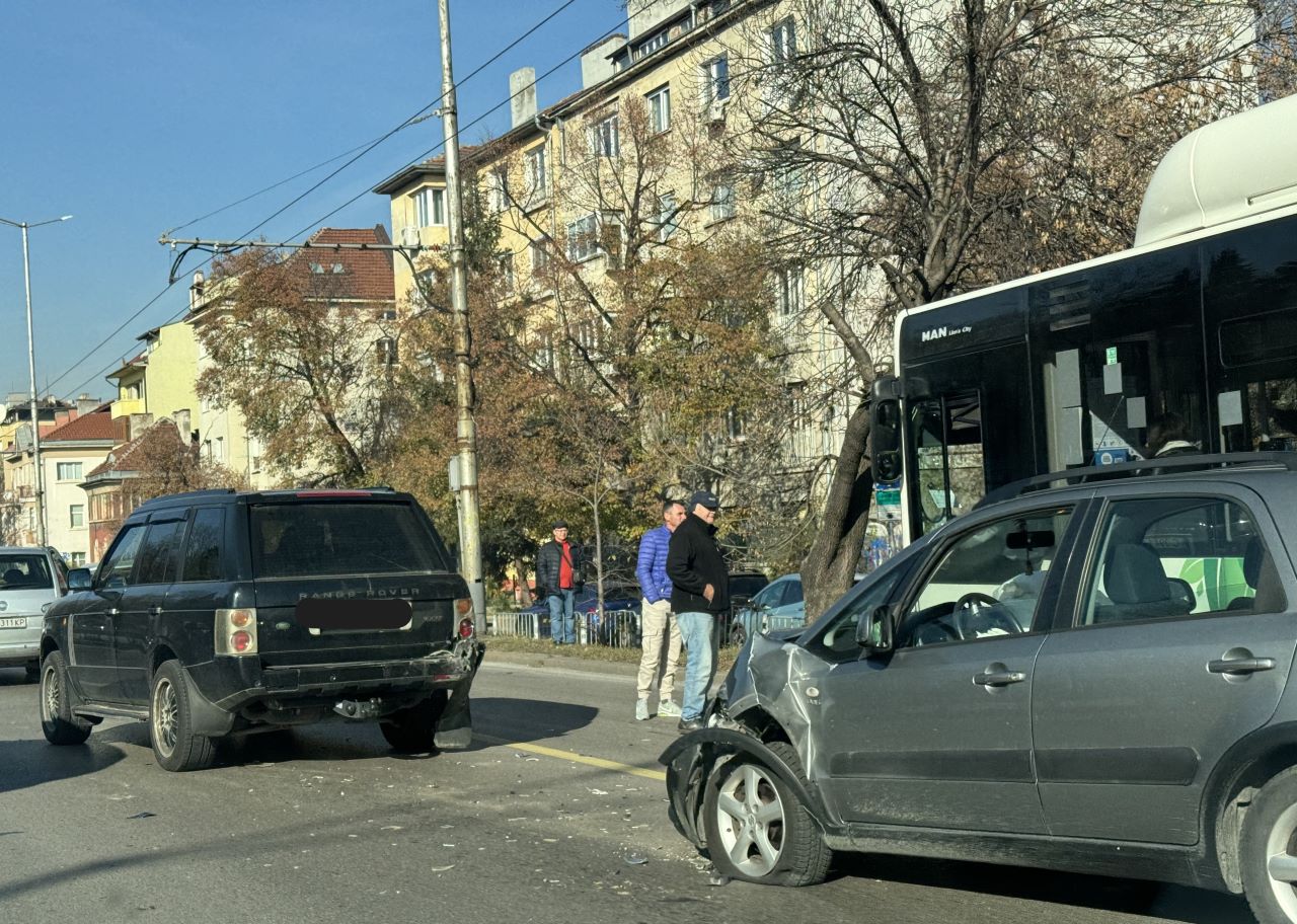 <p>Катастрофа между джип, лека кола и автобус на Градския транспорт затруднява движението на бул. &quot;Цариградско шосе&quot; в София.</p>