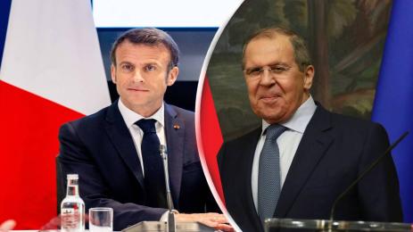 Макрон и Лавров