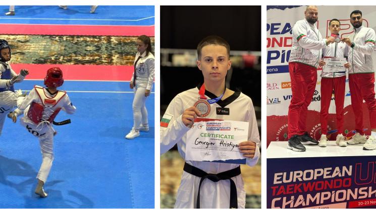 таекуондо Сараево Християн Георгиев - Наше момче стана европейски вицешампион по таекуондо в свирепа конкуренция на 51 състезатели