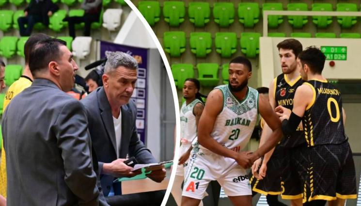 баскетбол - Балкан надигра Миньор в нервен мач, Младенов едва не извади отбора си