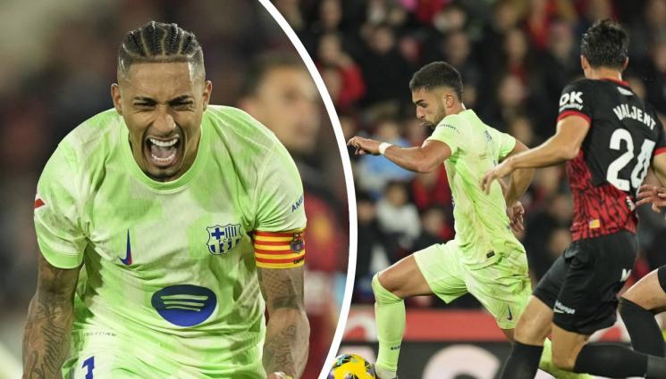 Ла Лига - Барселона разказа играта на Майорка, Рафиня с два гола