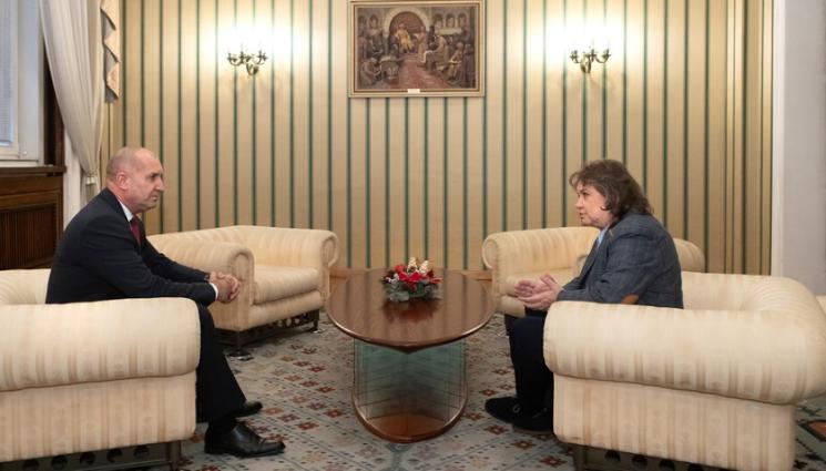 Радев и Киселова - Радев и Киселова на среща в Президентството