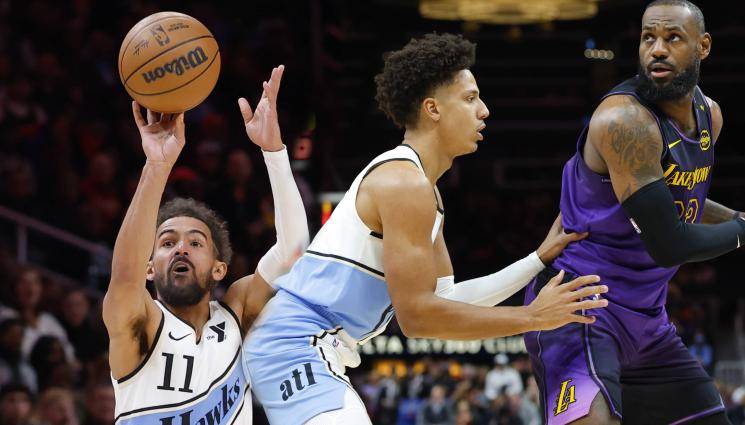 Трей Йънг Атланта Лейкърс - Тройката на Трей: Атланта съсече Лейкърс на колосалния ЛеБрон Джеймс