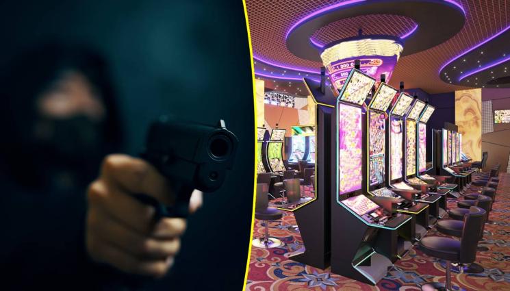 обир кaзино - ПРЕКАЛИЛ С ФИЛМИТЕ: Маскиран 19-годишен стреля в кaзино и поиска оборота!