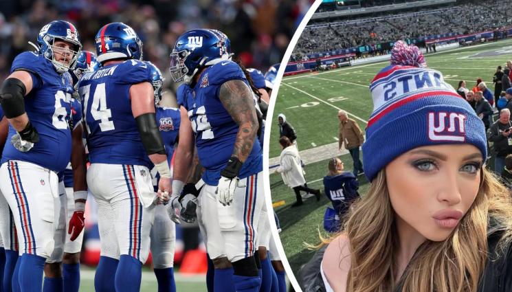 Ава Луис - Модел показа гърдите си на мач от НФЛ