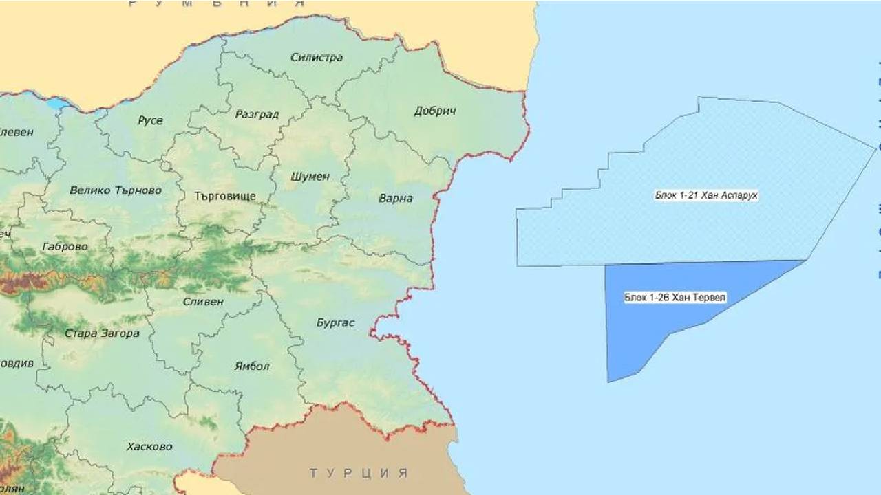 карта нефт газ Черно море