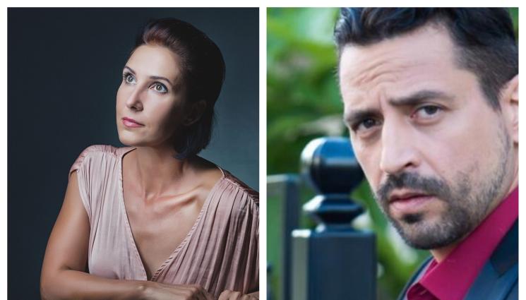 Маргита Гошева и Влади Михайлов - Актьорите Маргита Гошева и Влади Михайлов пред 