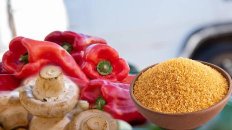 чушки гъбки булгур