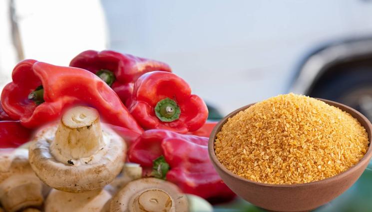 чушки гъбки булгур - Лесно и вкусно!