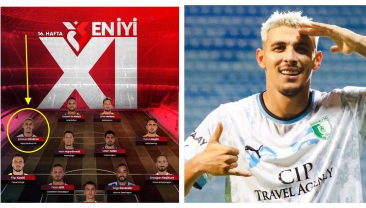 Здравко Димитров Бодрумспор идеален отбор на Суперлигата - Дисциплинарно замразен национал влезе в идеалния отбор на турската Суперлига