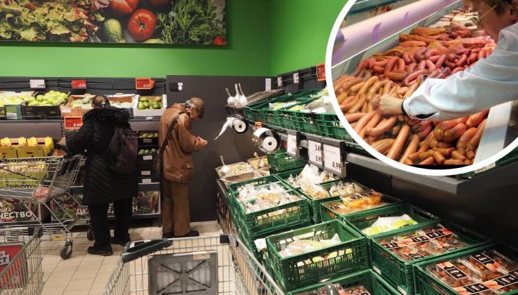 храна магазин - Клиенти крадат от магазини - бутат луканка в гащите!