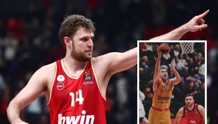 Александър Везенков - Везенков реализира 18 точки за победата на Олимпиакос над Панатинайкос в гръцкото дерби в Евролигата