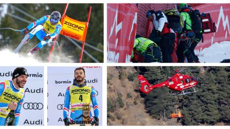 Сиприен Саразен тежко падане Бормио