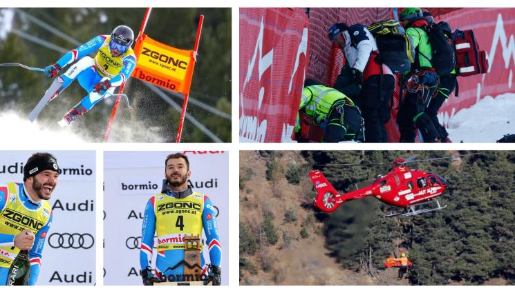 Сиприен Саразен тежко падане Бормио - Легендарна италианска писта сякаш си отмъсти на френски скиор за победа отпреди година