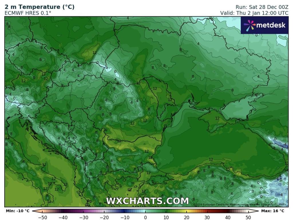 Дневни температури между 9 и 14 градуса